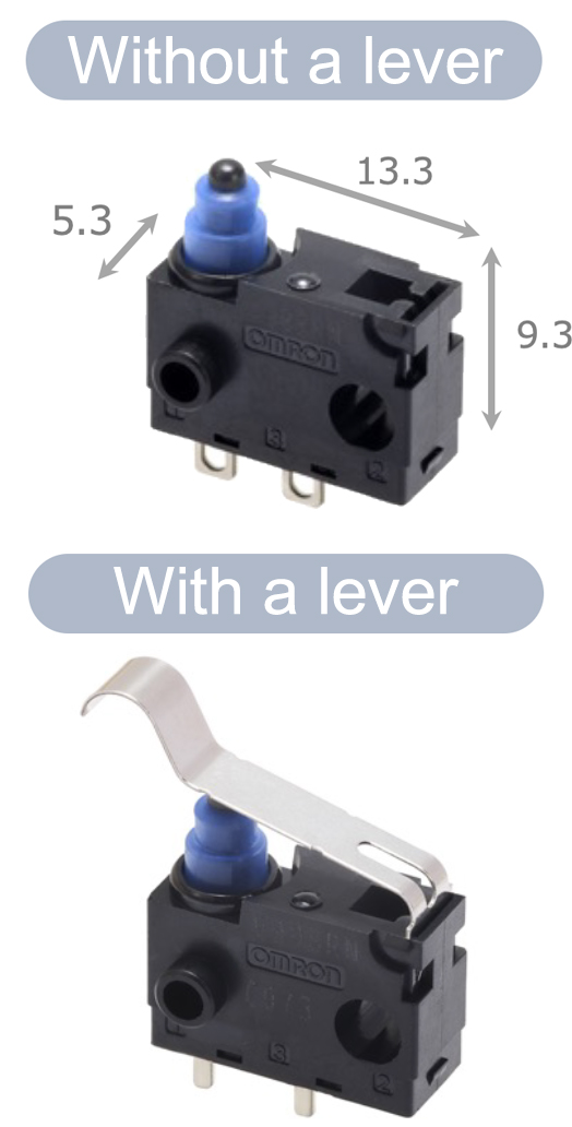 Without a lever / With a lever