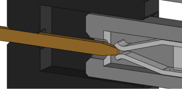 Spring structure of conventional connectors 1